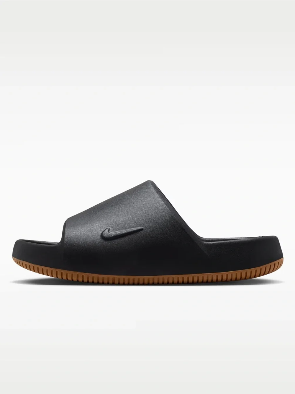 NWB Nike Men’s Calm Slide 2.0 in Color Black/Gum Medium Brown Size 9